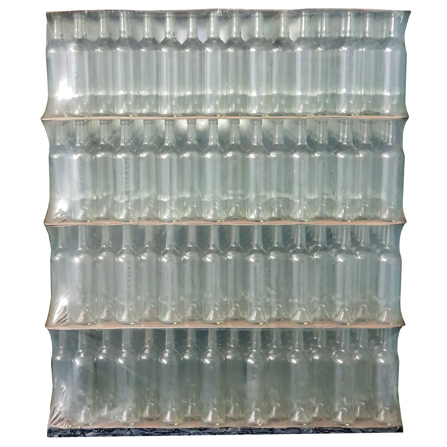 pallet of premium claret wine bottles.