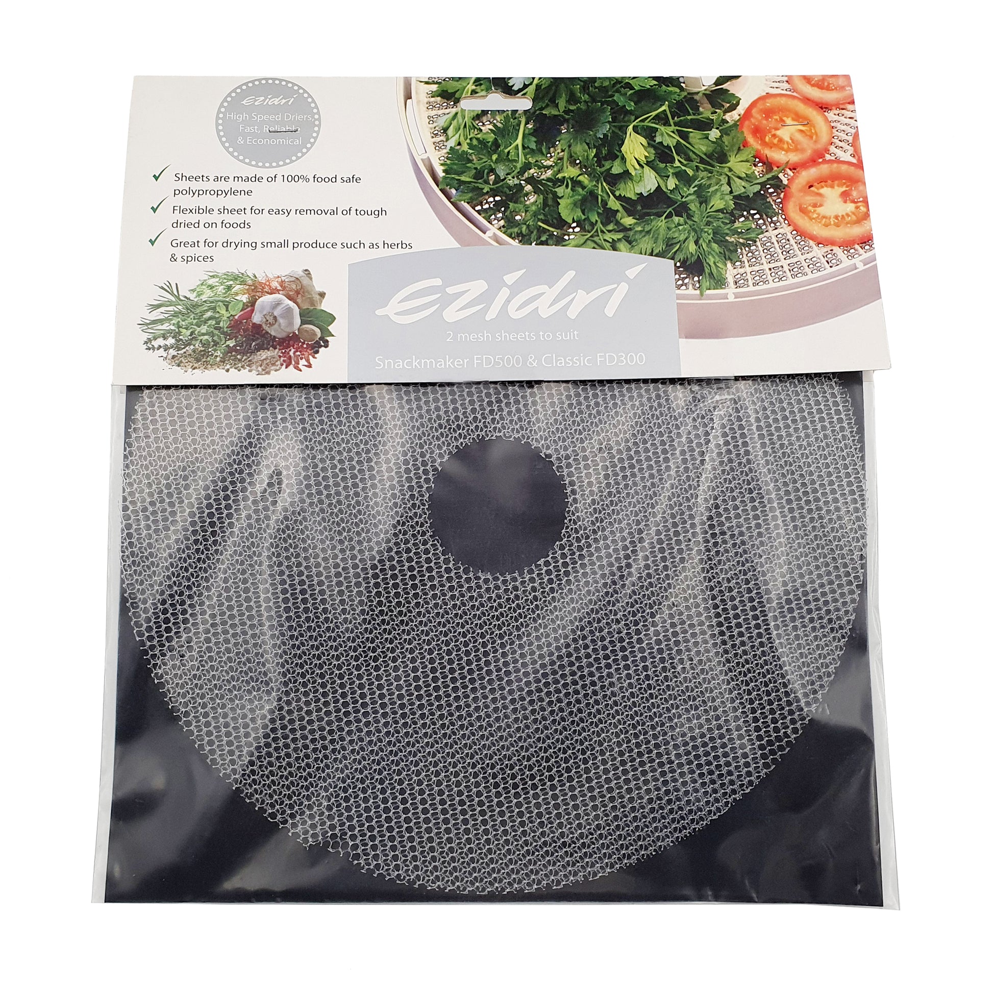 EZIDRI FD300 & 500 Food Dehydrator - 2 Mesh Sheet Liners