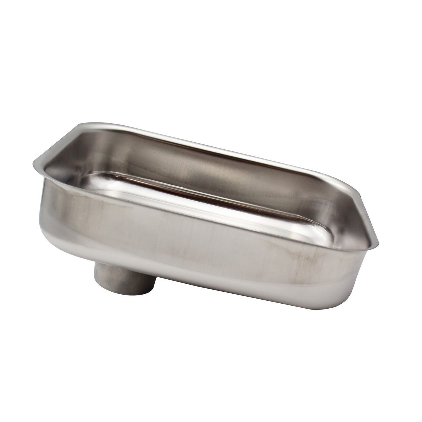 Stainless steel bowl to feed meat through the mincer