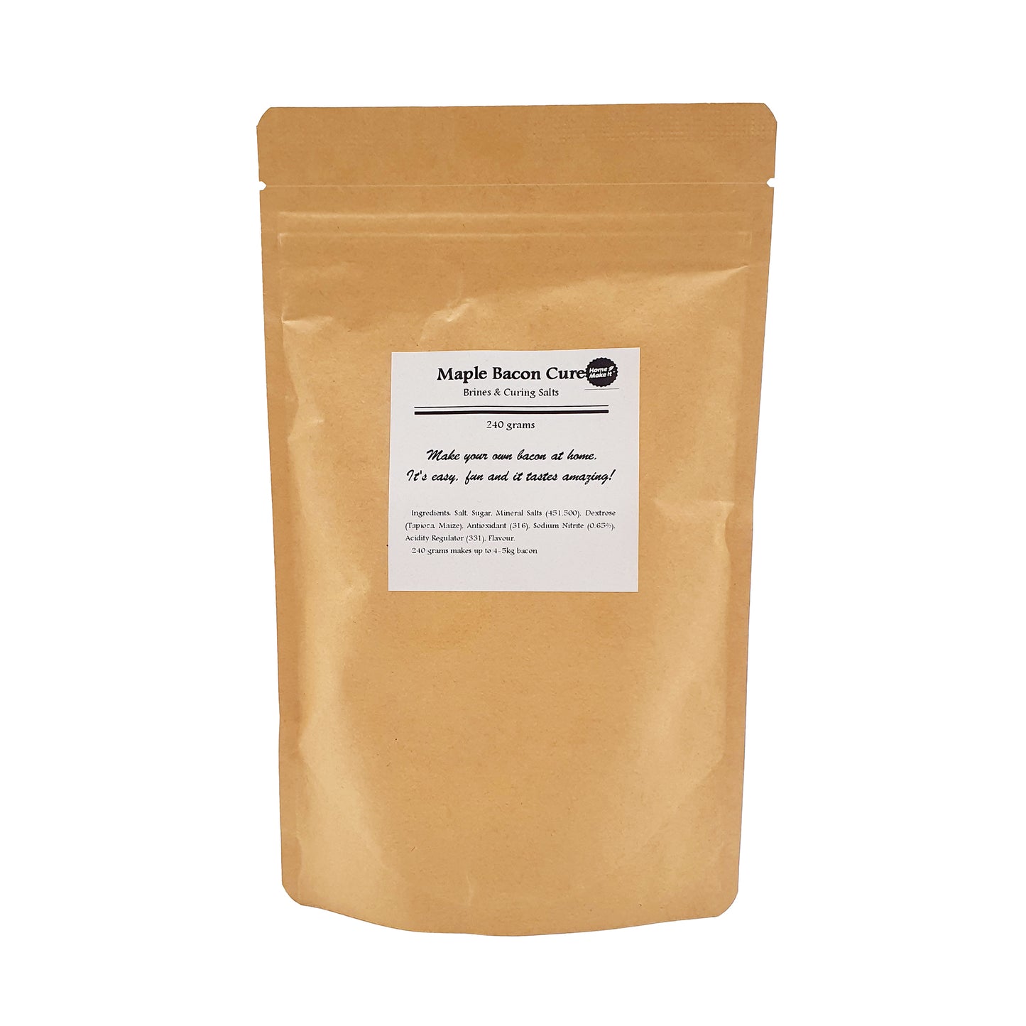 maple bacon cure 240 gram bag