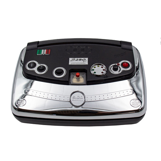 Black and chrome SICO single vacuum sealing machine. Italian Made.