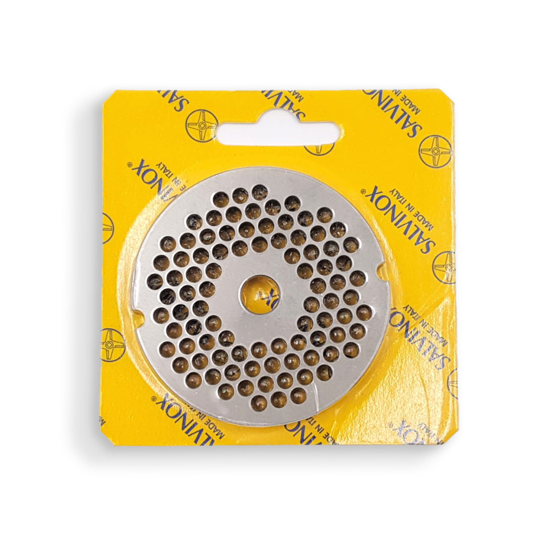 Stainless steel size 12 mincer plate with 4.5mm holes to suit the FLB meat mincer machines.