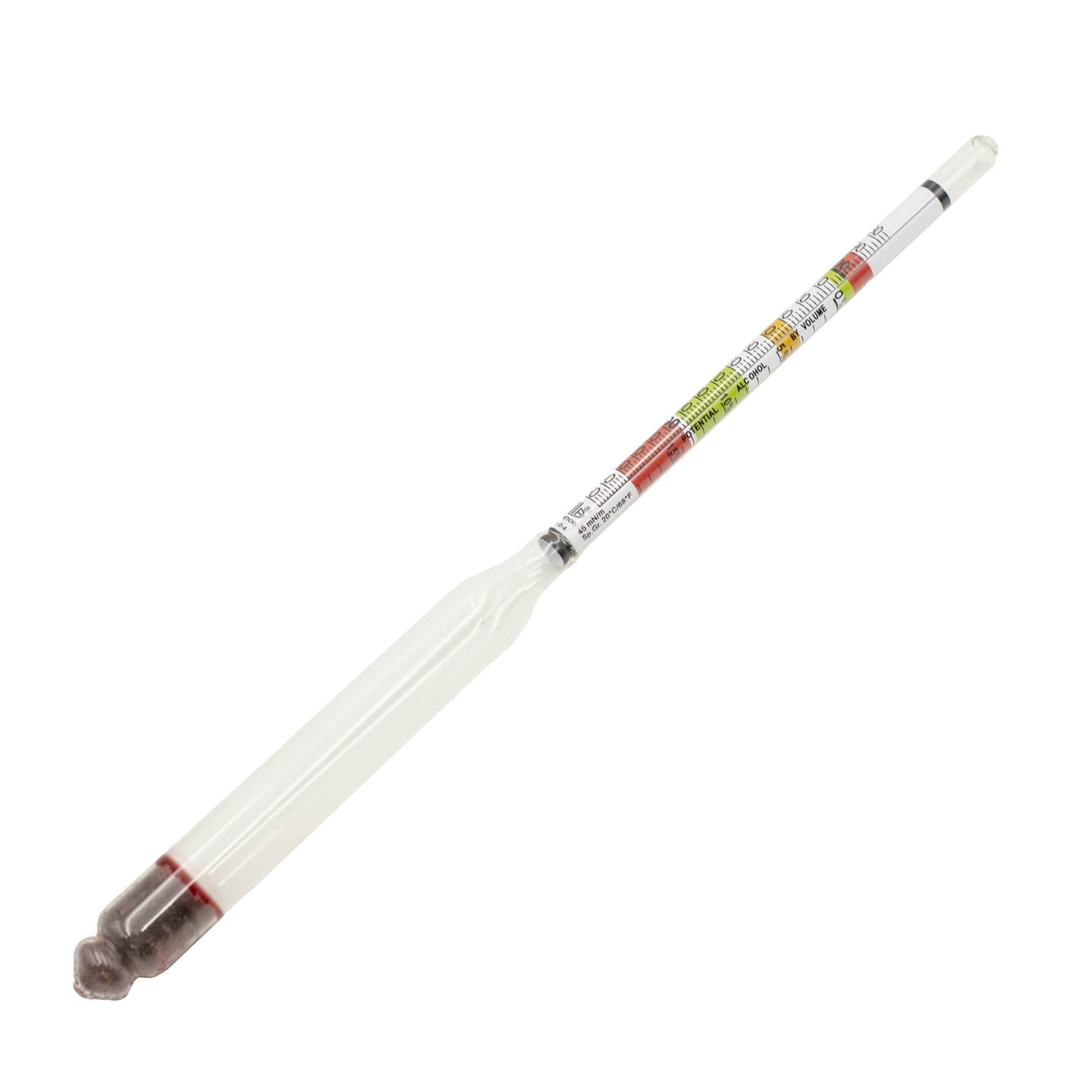 Colour coded beer and wine hydrometer