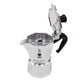 Italian made Bialetti Moka express stove top espresso coffee maker with the lid open
