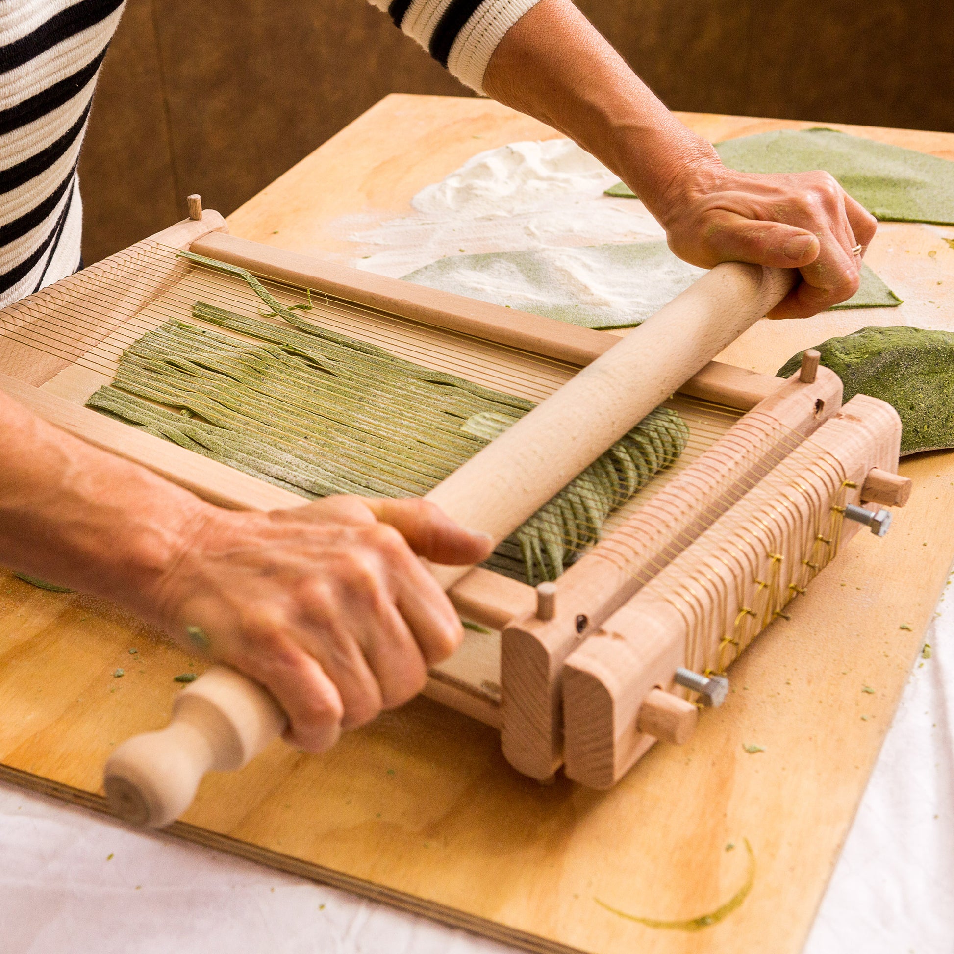Italian made wooden Chitarra spaghetti pasta cutter