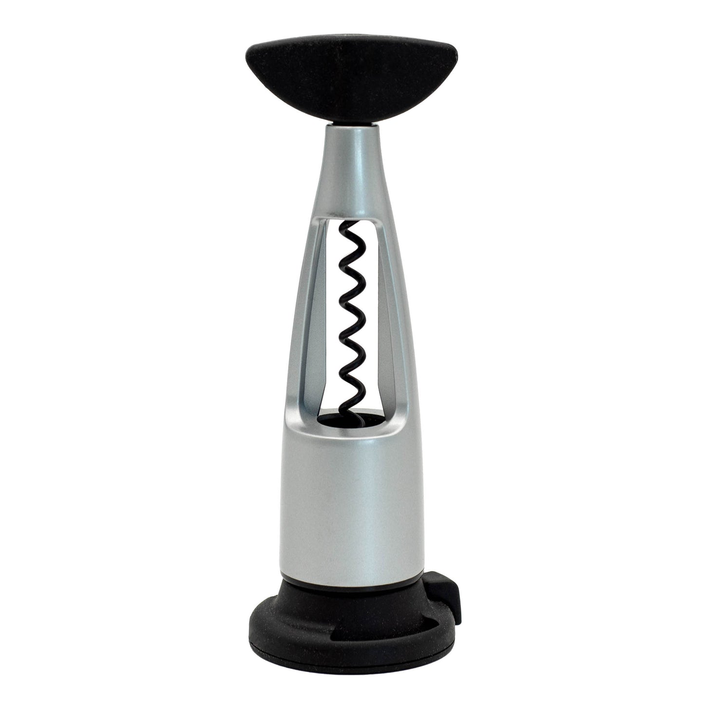 Italian made corkscrew wine bottle opener with suction base.