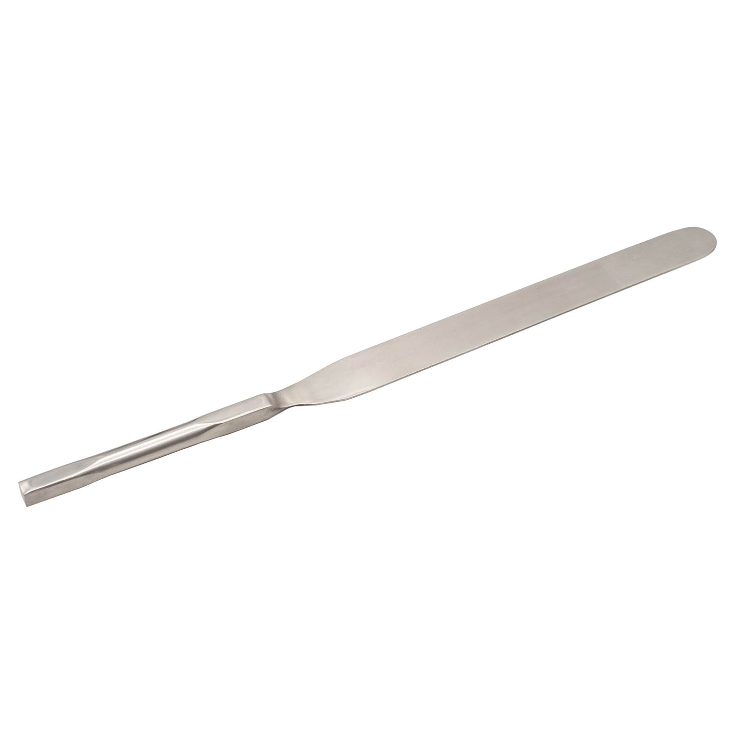 One piece stainless steel cheese curd knife. 380mm long, blade is 250mm long with no sharp edge.