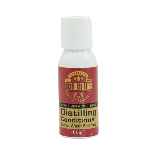 Distilling conditioner 60ml bottle. Prevents your wash from foaming