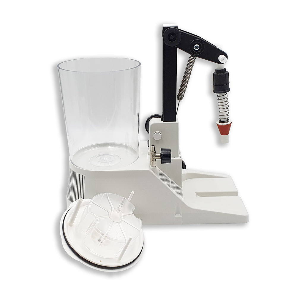 Italian made enolmatic filler for filling wine, spirits, liquor, tomato sauce, fruit juices, and other liquids with relatively high viscosity