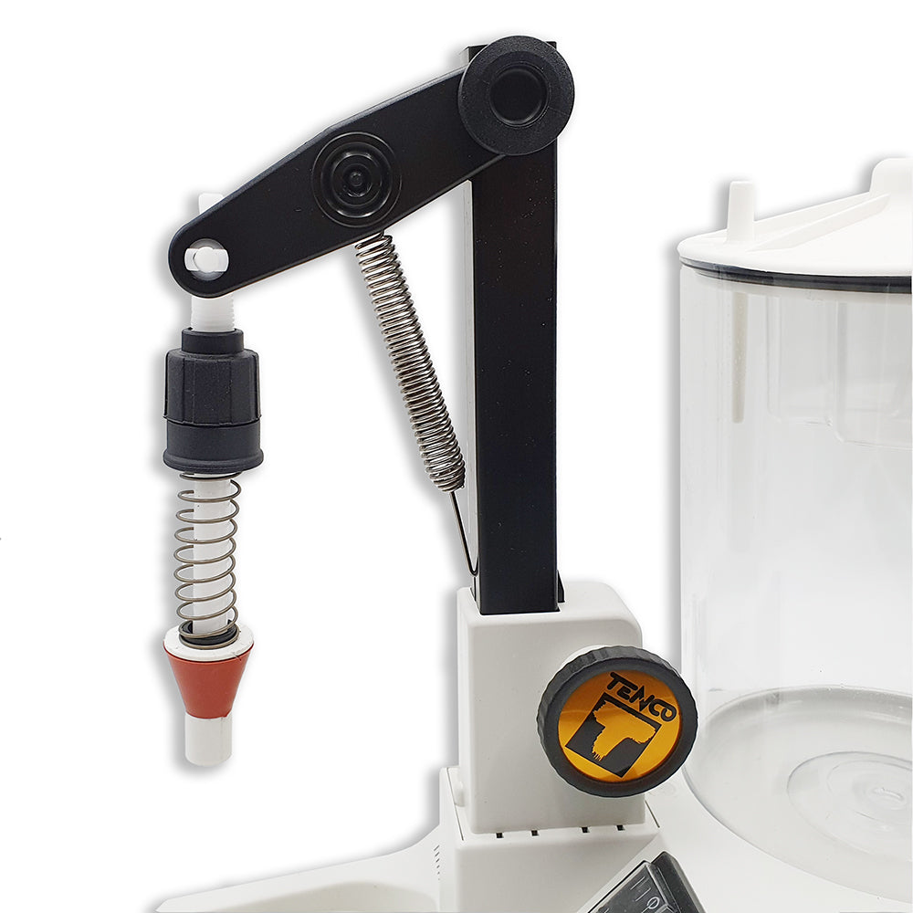 Italian made enolmatic filler for filling wine, spirits, liquor, tomato sauce, fruit juices, and other liquids with relatively high viscosity. Has interchangeable nozzles for filling other liquids sold separately