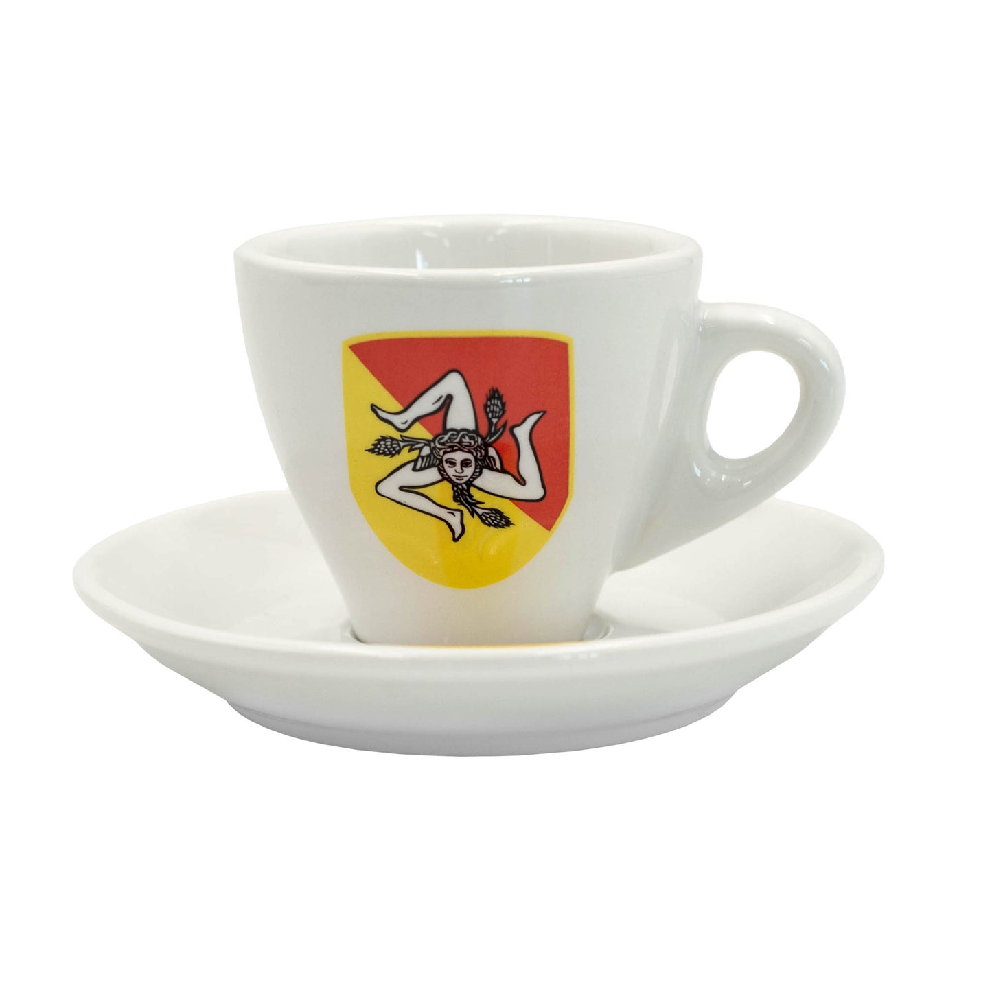 Italian made Siciliane cup and saucer for espresso coffee.