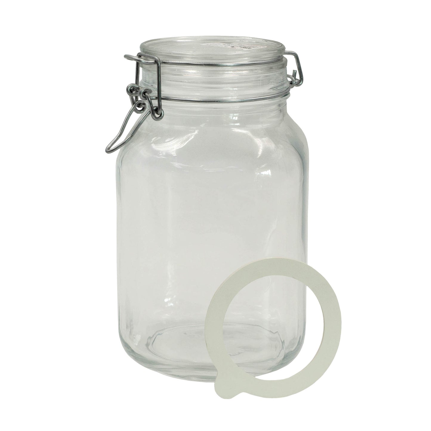 Italian made 1 litre FIDO jar with swing lid and rubber seal. For storing and fermenting oils, pickles, chutney or dry foods. 