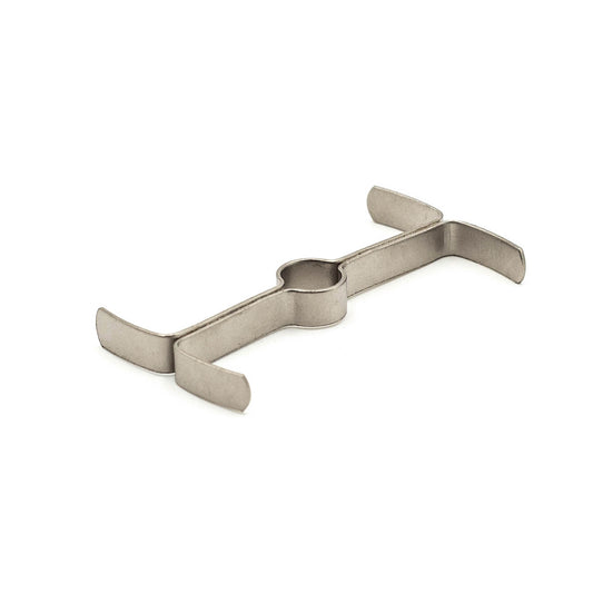 Italian made stainless steel funnel clamp for holding the worm on #8 mincer. Made for Fabio Leonardi salami and sausage mincers.