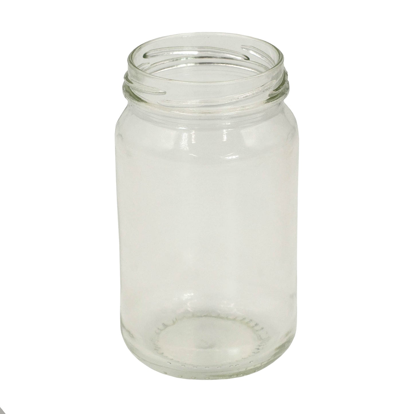 375 ml glass jar with 63mm screw top opening.