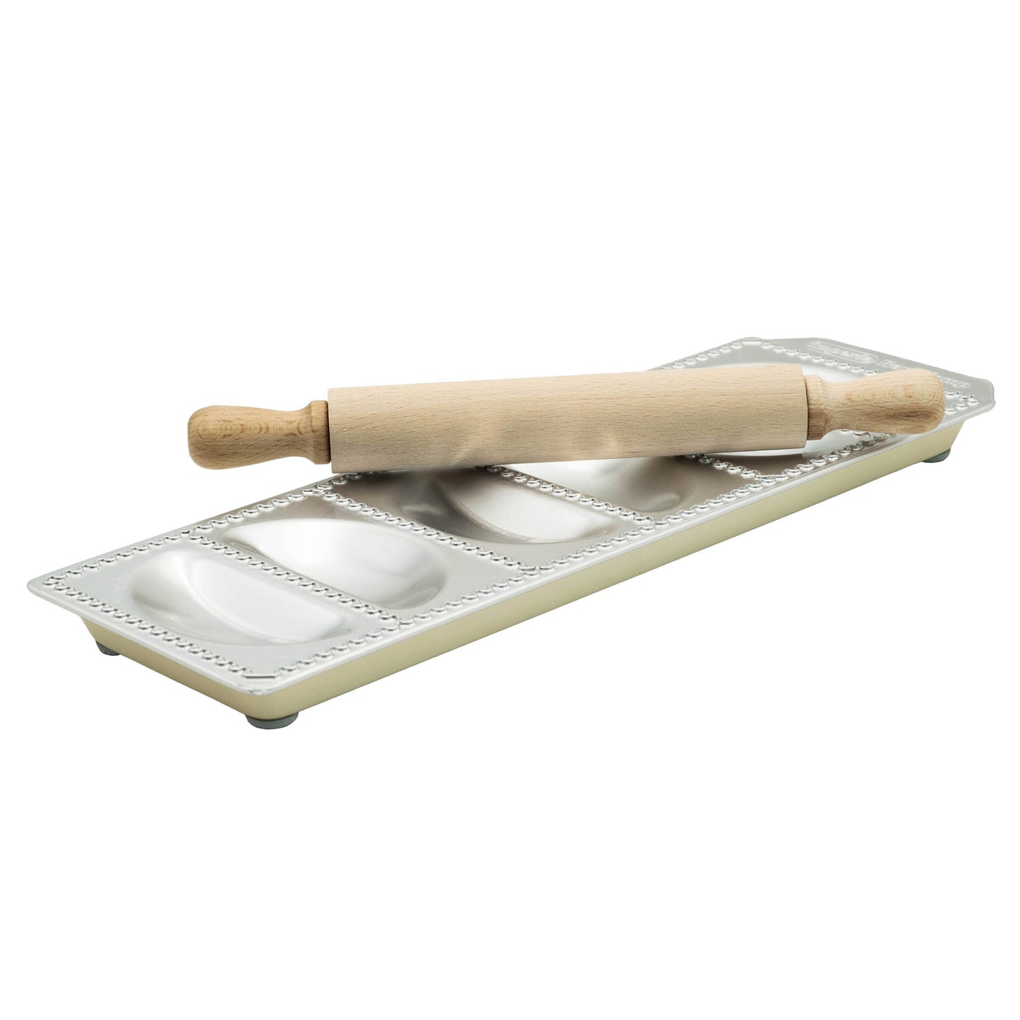 Imperia ravioli sorrisi mould with non slip feet for ease of use.