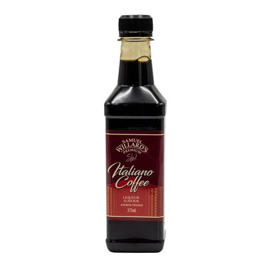 Samuel Willards Italiano Coffee premix makes a Tia Maria style drink. Will make 1125ml of finished product from each 375ml bottle