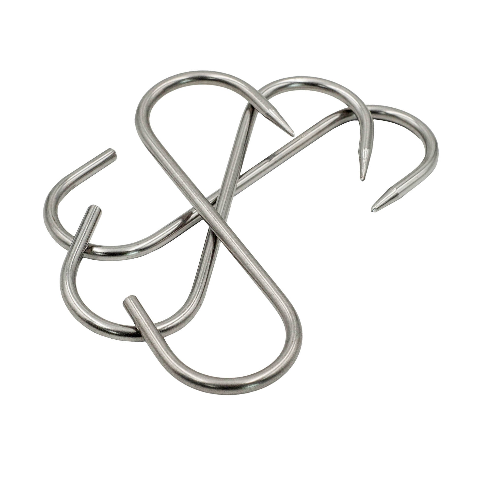 heavy duty stainless steel meat hook for hanging curing meats.
