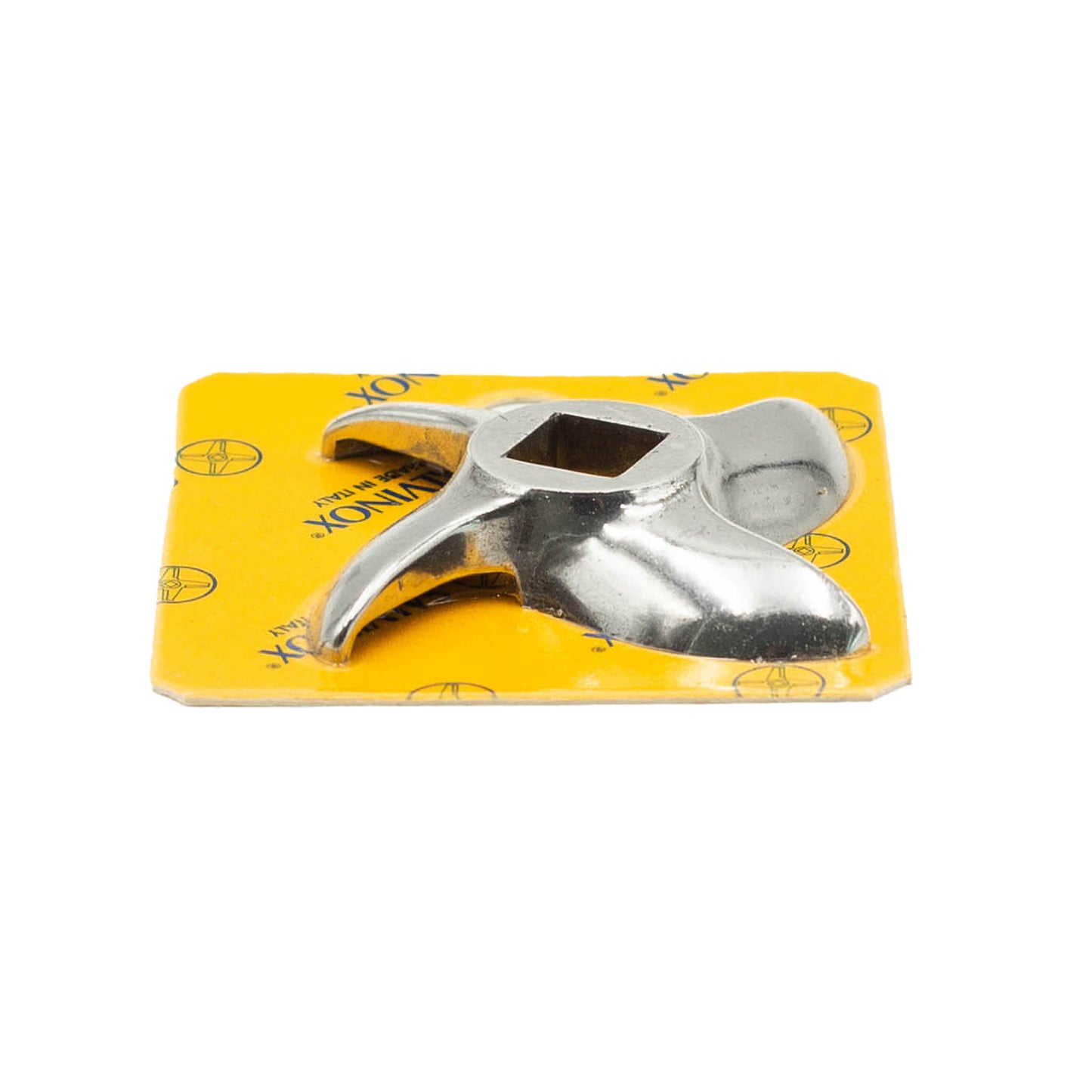 Stainless steel replacement mincer knife for 10 and 12 salami mincer. Made for Fabio Leonardi mincing machines.