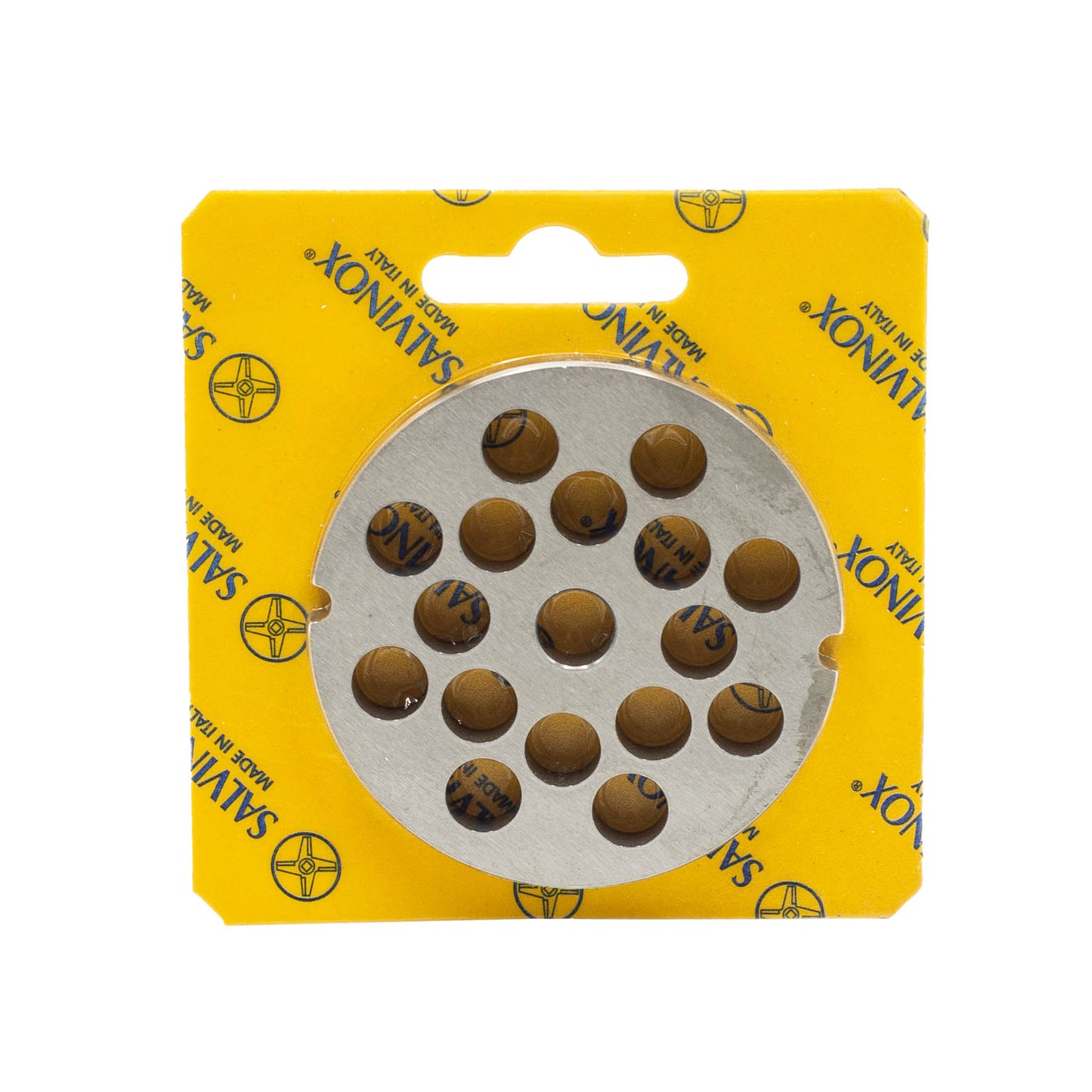 Size 12 with 10mm holes stainless steel replacement mincer plate for salami and sausage mincing machines.