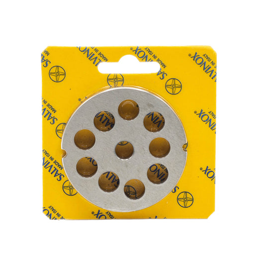 Size 12 with 12mm holes stainless steel replacement mincer plate for salami and sausage mincing machines.