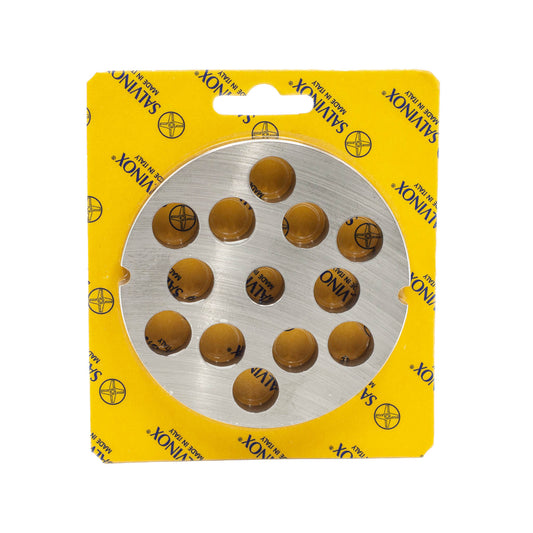 Size 32 with 16mm holes stainless steel replacement mincer plate for salami and sausage mincing machines.