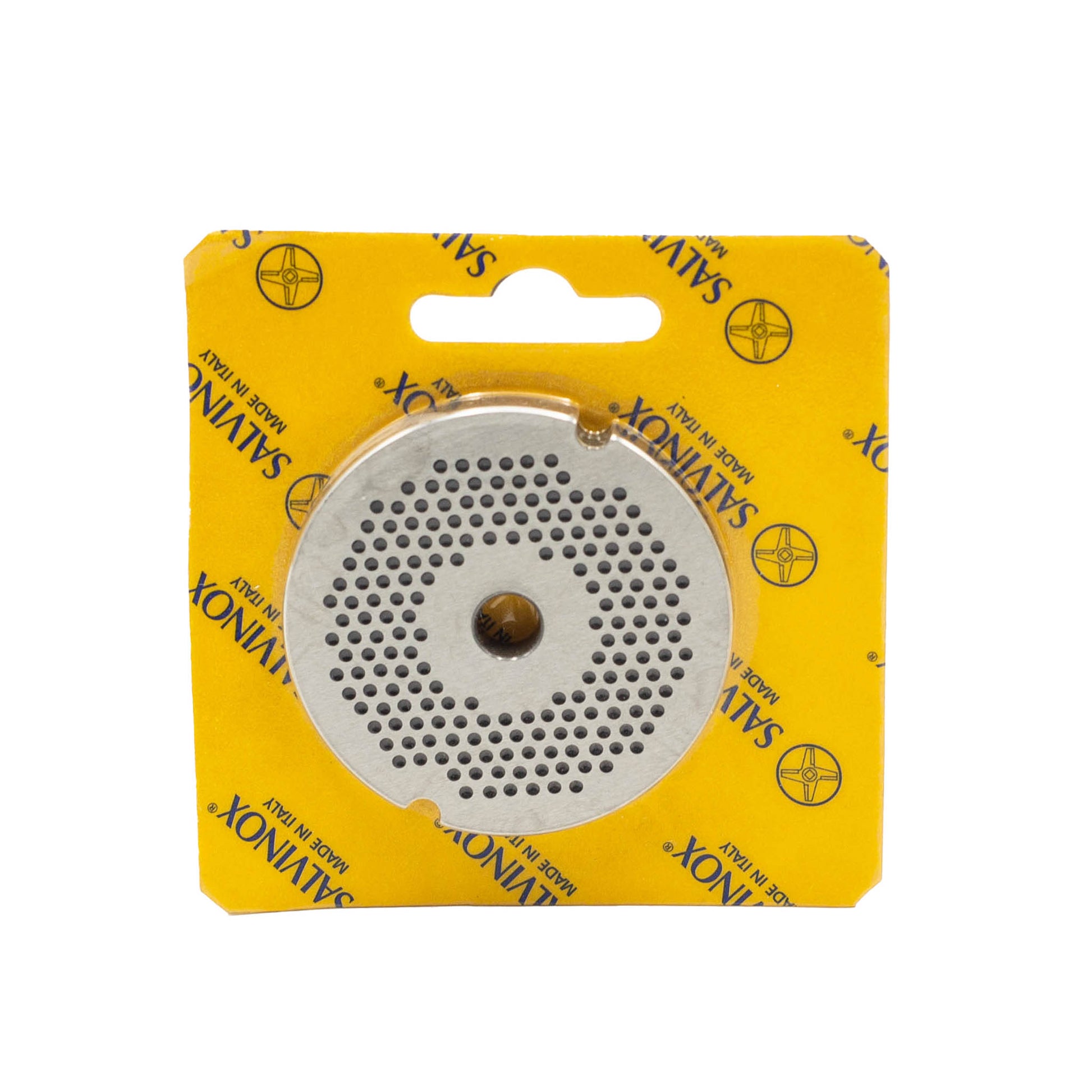 Size 8 with 2mm hole stainless steel replacement mincer plate for salami and sausage mincing machines.