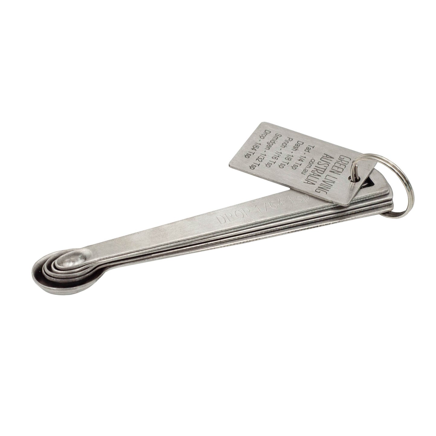 Mini measuring spoons. Made from stainless steel.