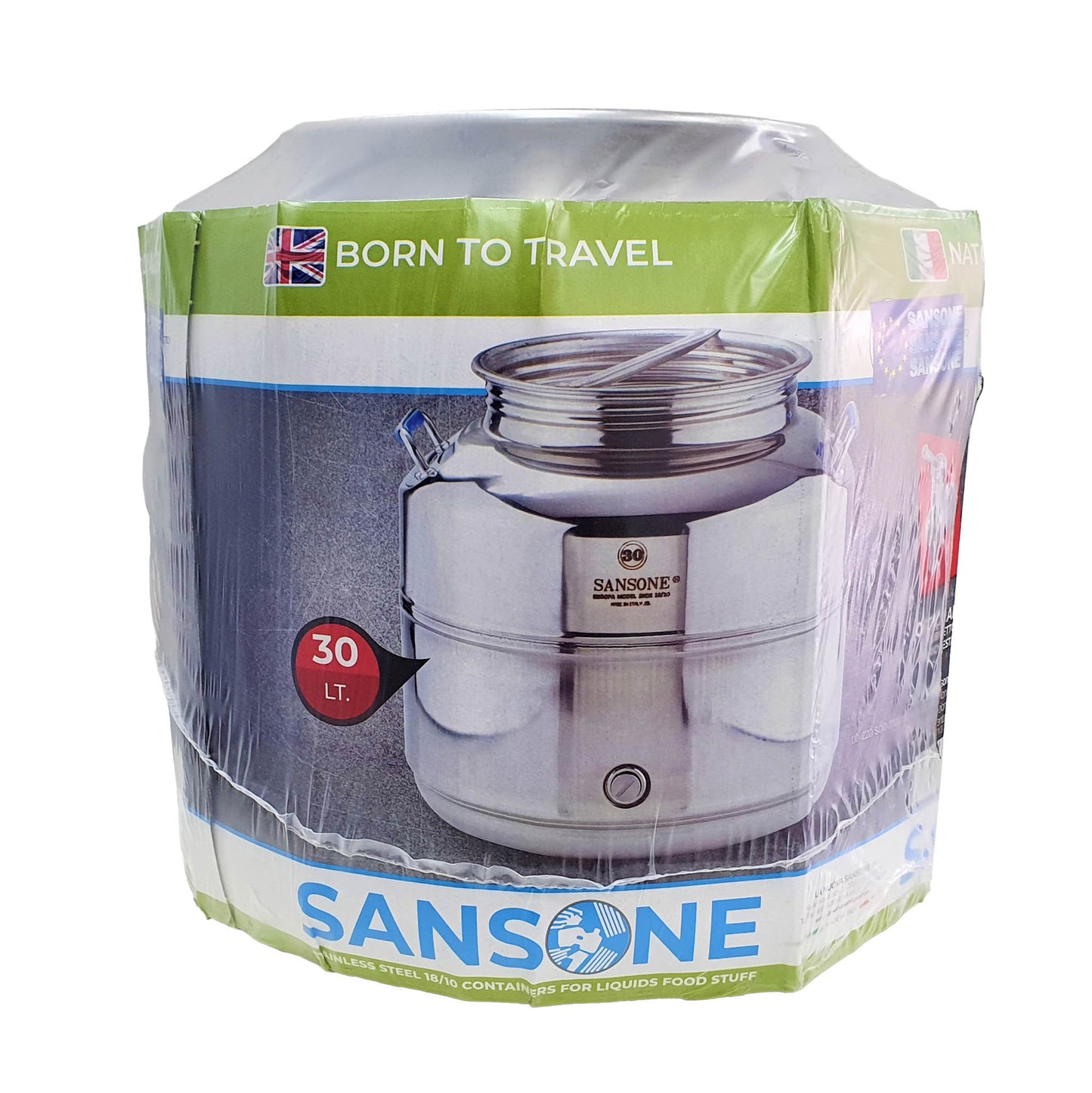 30 litre sansone 18/10 stainless steel olive oil tank for long term storage of olive oil