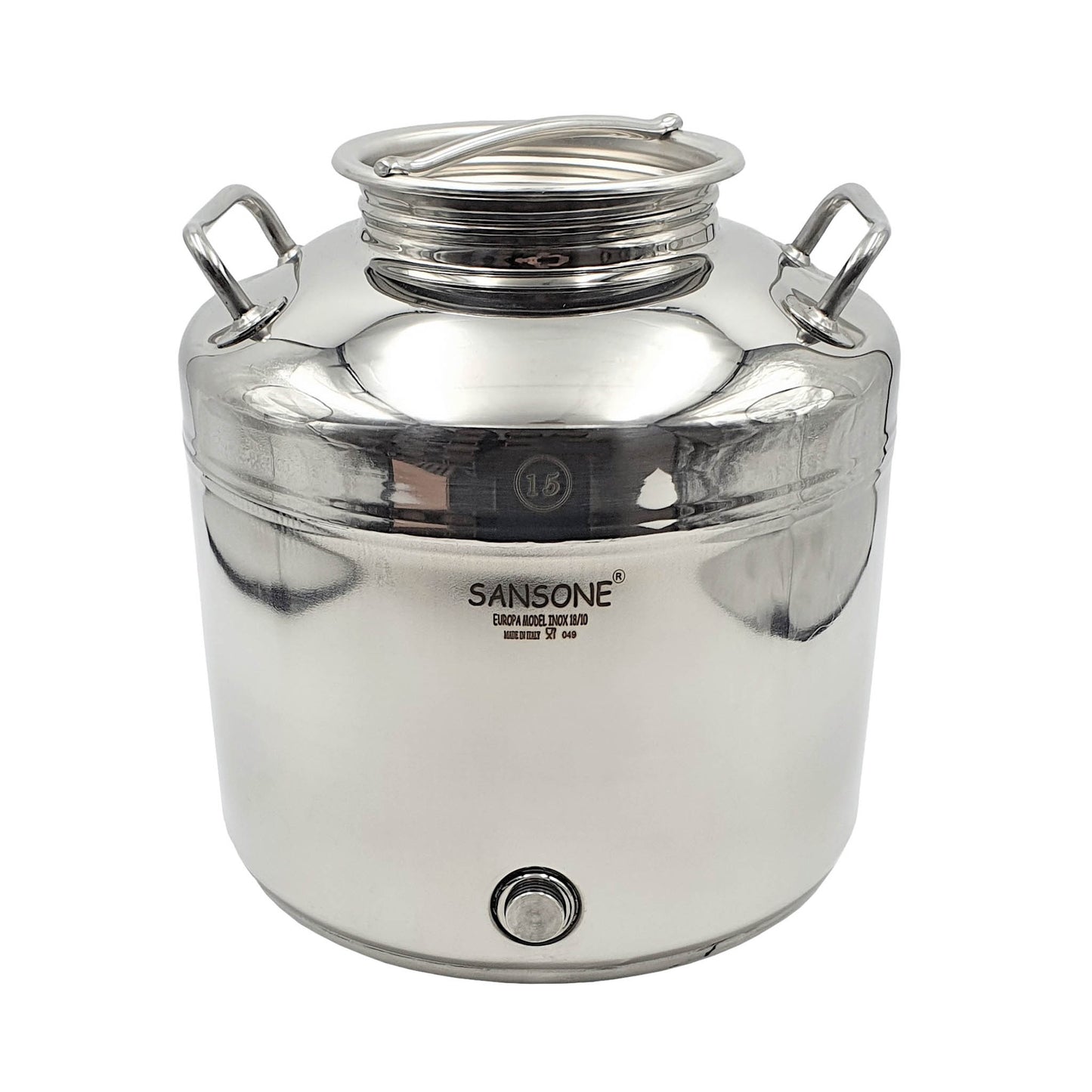 30 litre sansone 18/10 stainless steel olive oil tank for long term storage of olive oil 