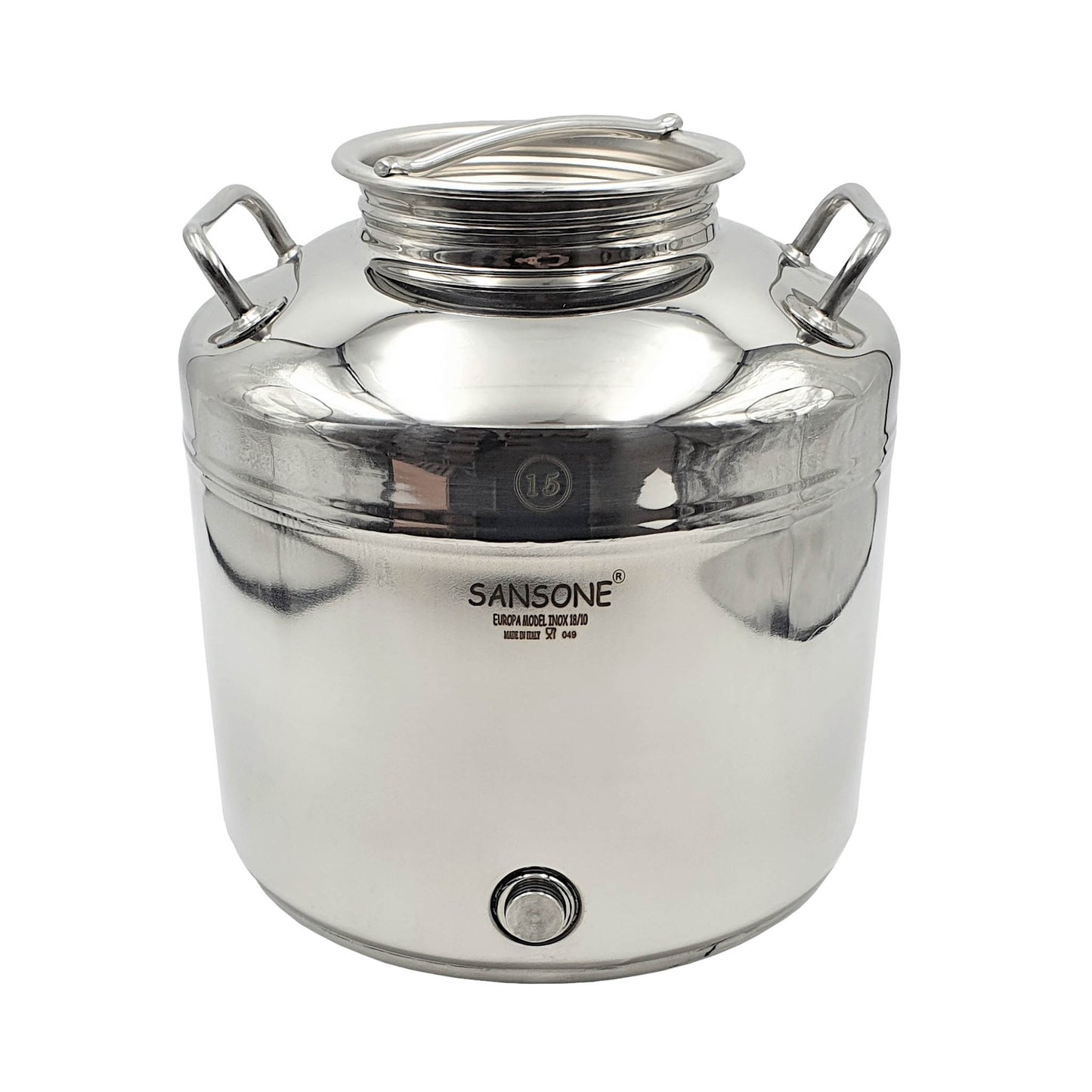 50 litre sansone 18/10 stainless steel olive oil tank for long term storage of olive oil