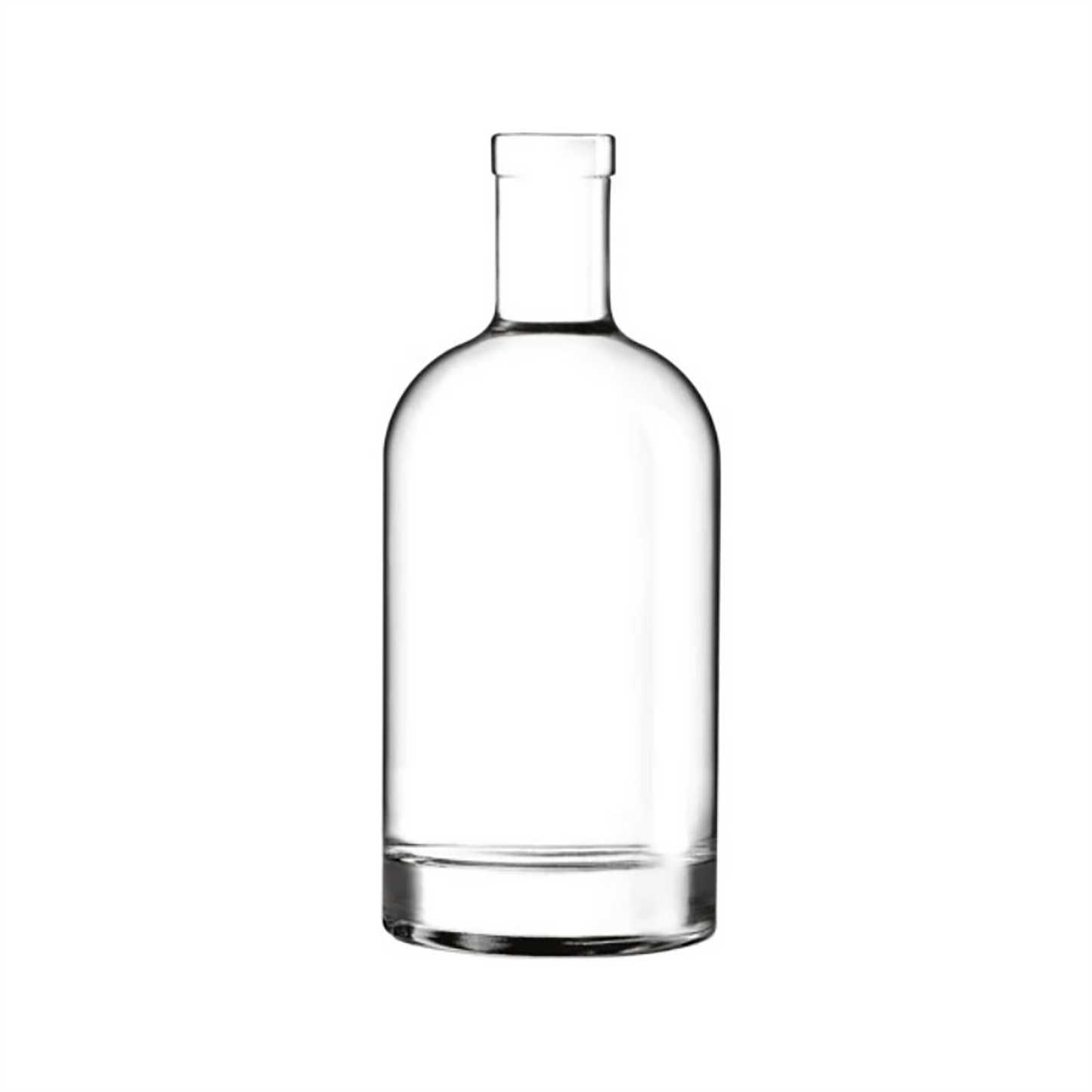 clear glass oslo spirit bottle with cork top