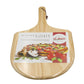 wooden pizza paddle made with natural quality timber with tapered edges. Has a leather strap to hang.
