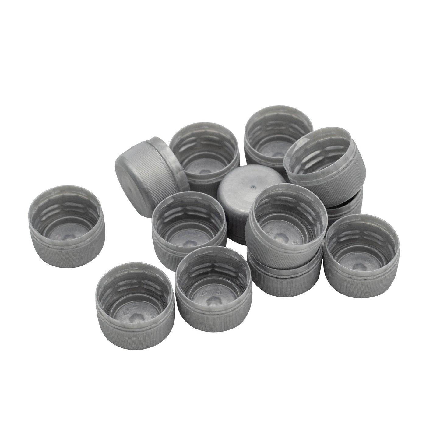 PET plastic replacement bottle caps for 750ml PET beer bottles.