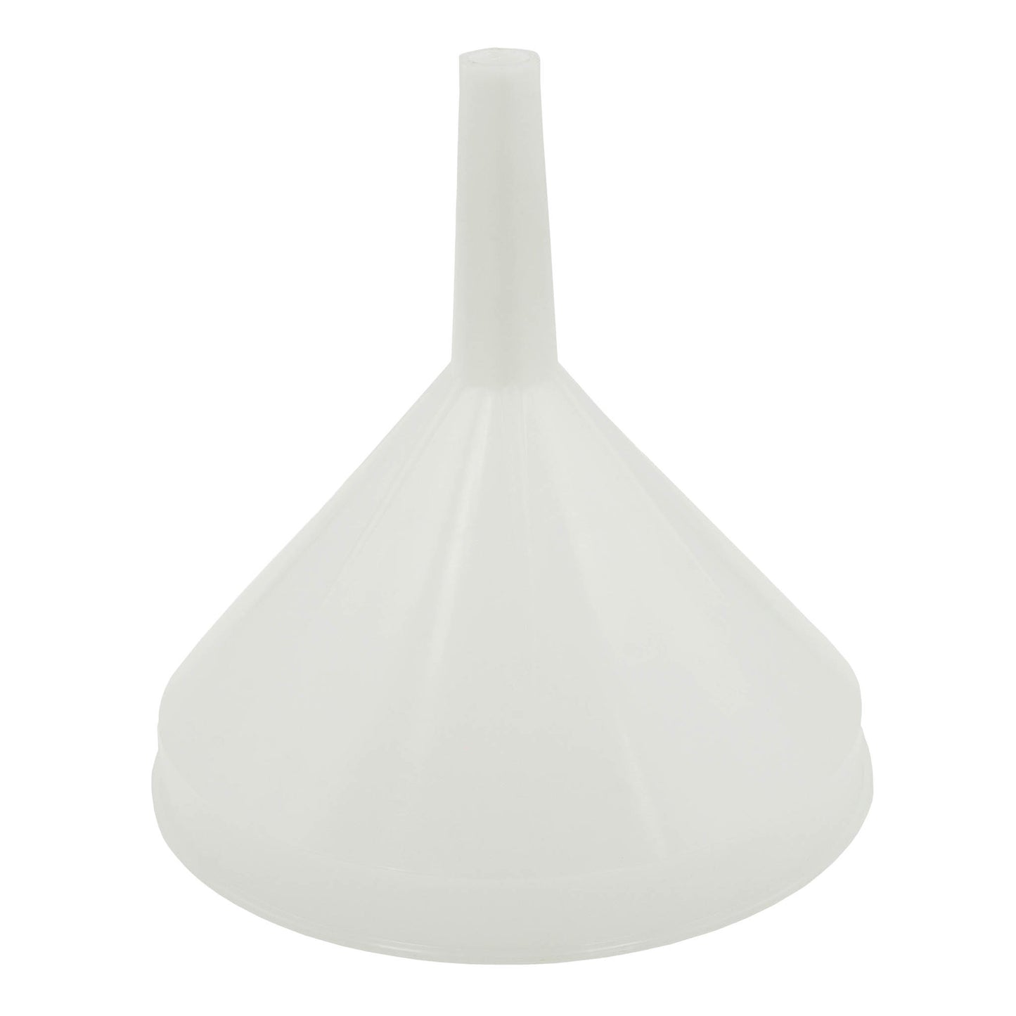 10cm diameter white food grade plastic funnel with no filter rest. 