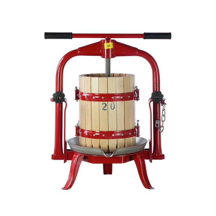 Press T-BAR Manual Fruit Press 25 Wooden Basket