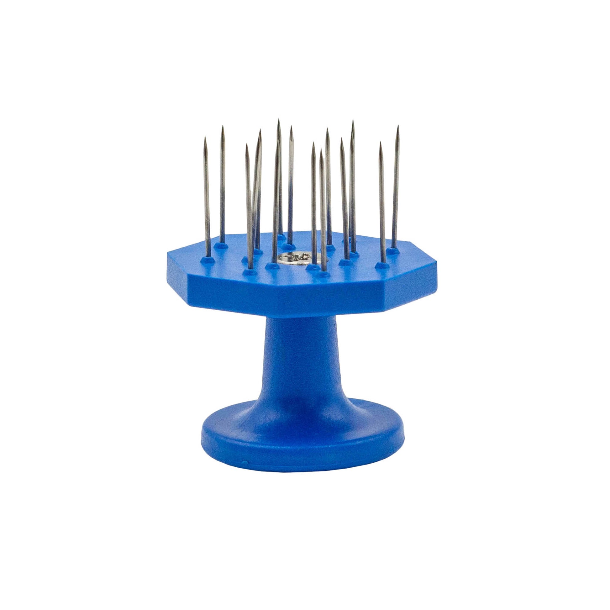 Italian made high quality salami and sausage pricker. Made with blue plastic handle and stainless steel prickers.