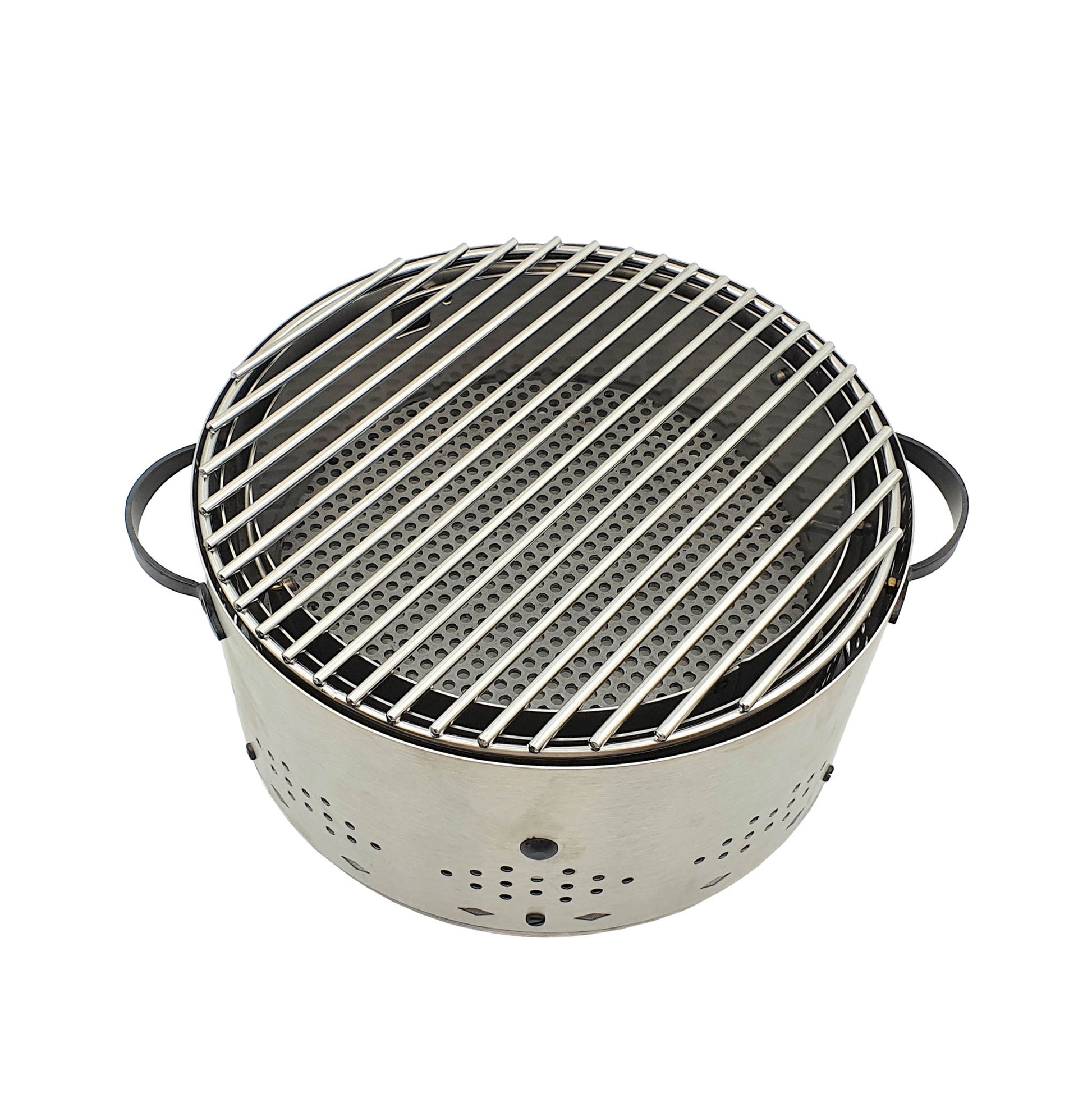 stainless steel table top barbeque.