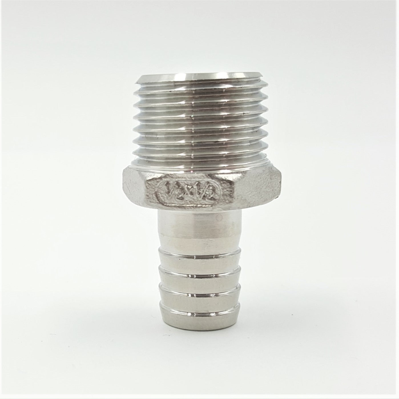 Stainless Steel 13mm Barb to 1/2Inch Male Fitting