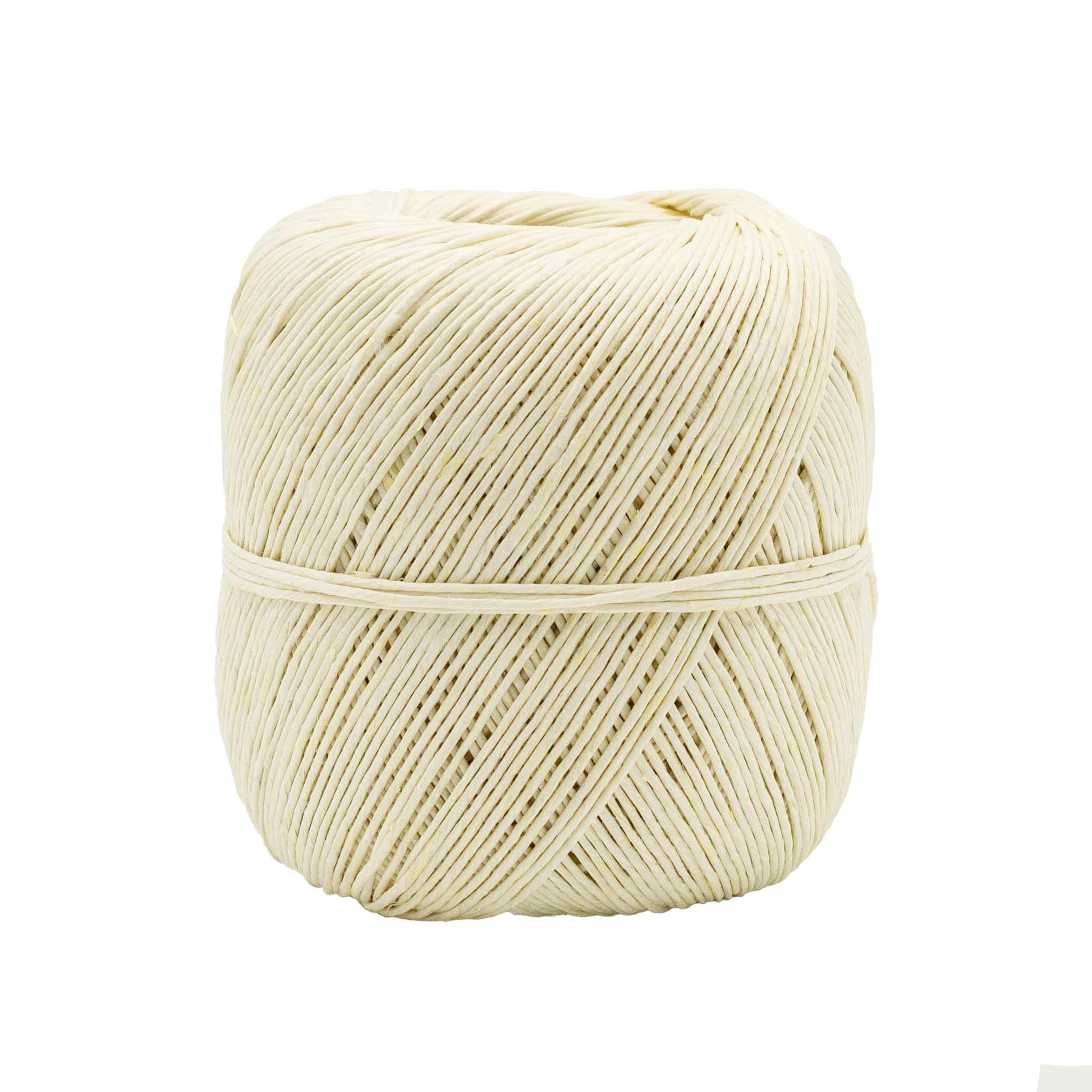 large ball of white string for tying mild salami