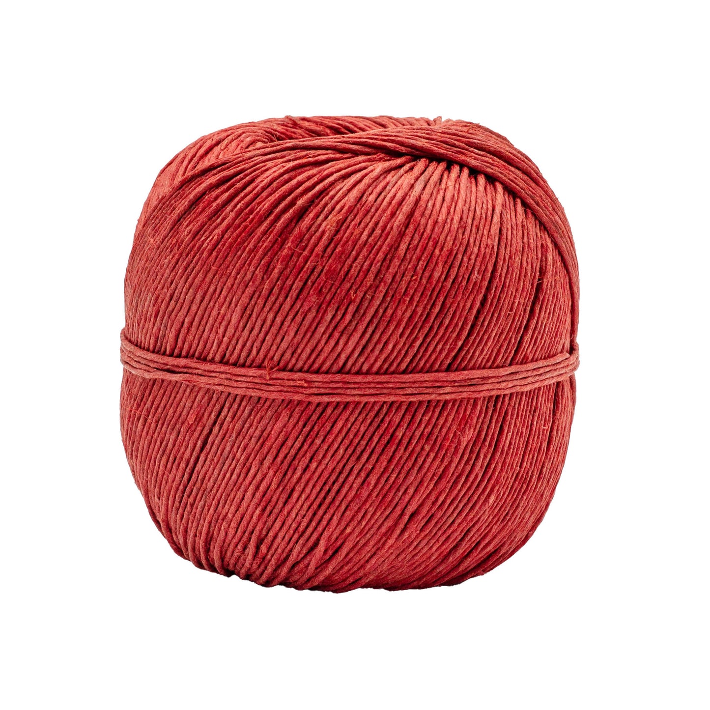 large ball of red string for tying hot salami