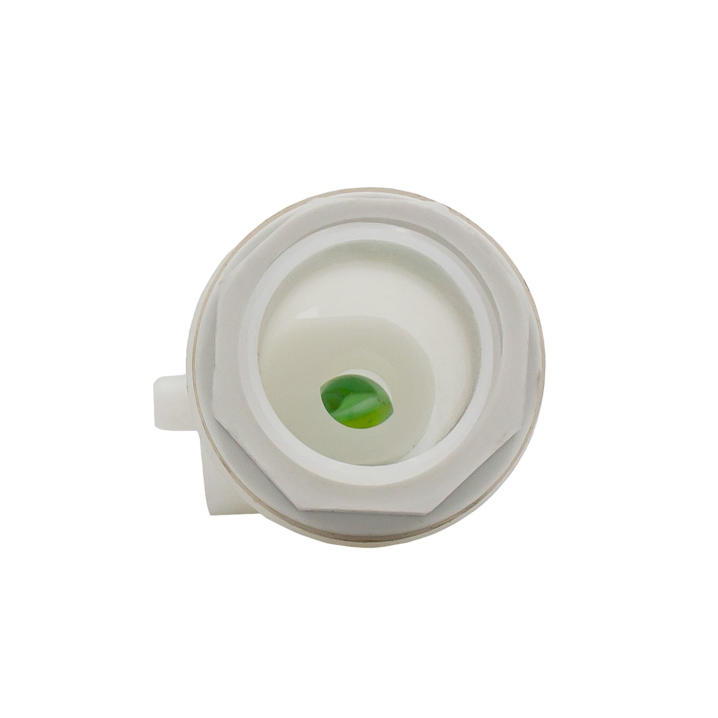 baser of the two way airlock showing the marble to seal.