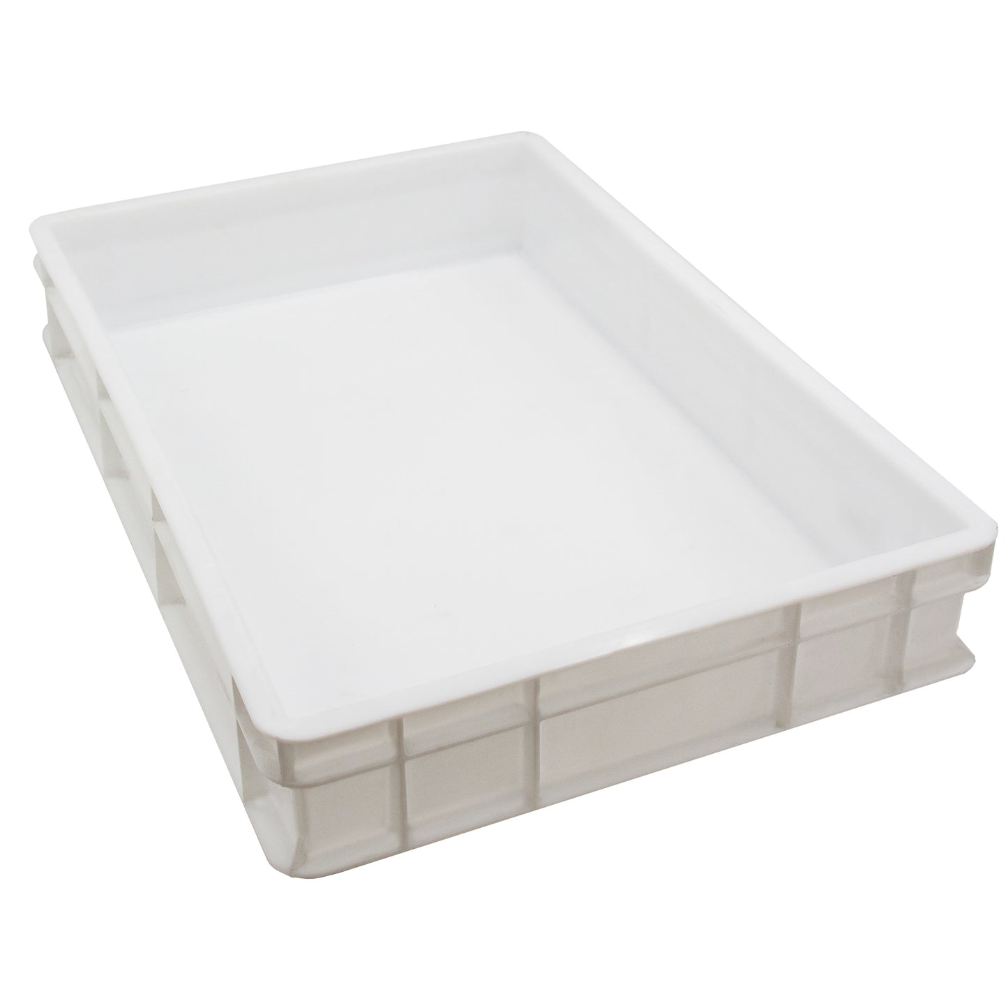 18 litre white food grade plastic crate used in various food preparation. Passata, salami and sausage making. 