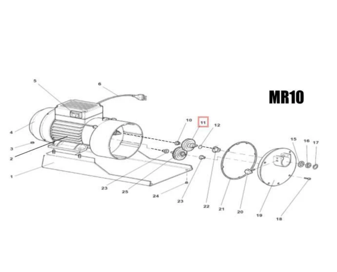 FLB Mincer - Spare Metal Gear for 0.5HP & 1HP Motors