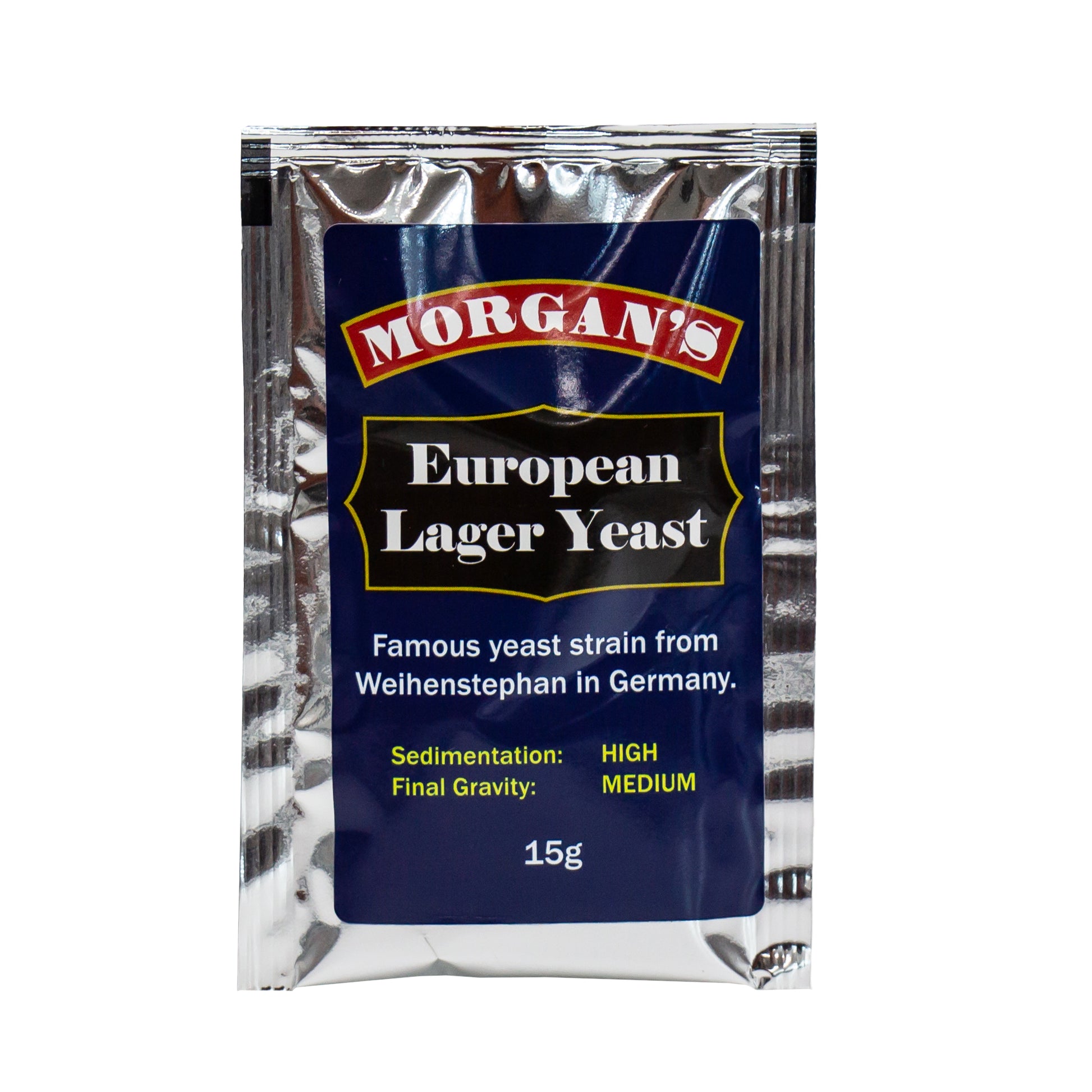 15g packet of Morgans brew cellar European larger yeast
