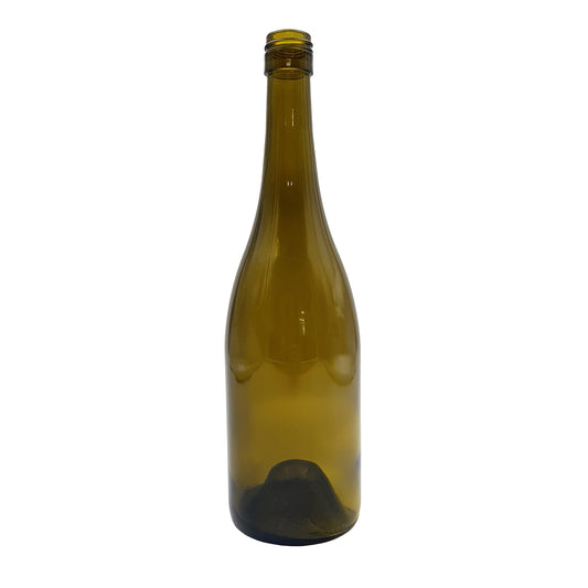 750ml antique green burgundy screw top wine bottle