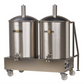 Image of two tanks with taps included in the 400 litre brew system. 