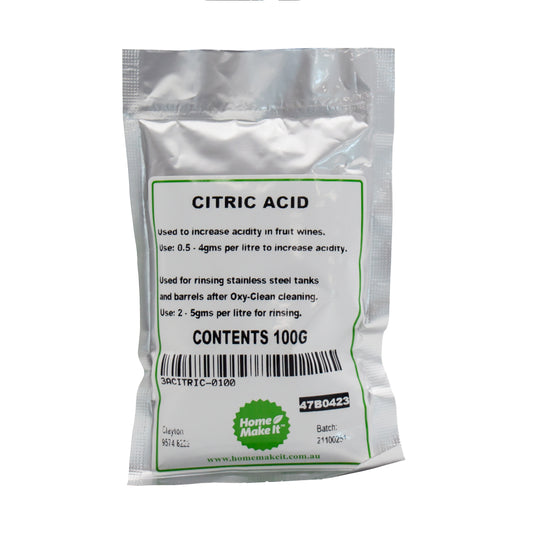 100 gram bag of citric acid.