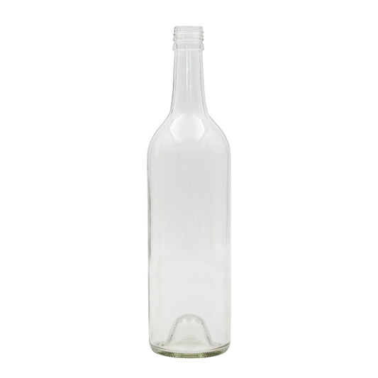 claret clear wine bottle with screw top 750ml