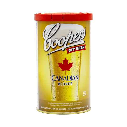 coopers canadian blonde beer tin