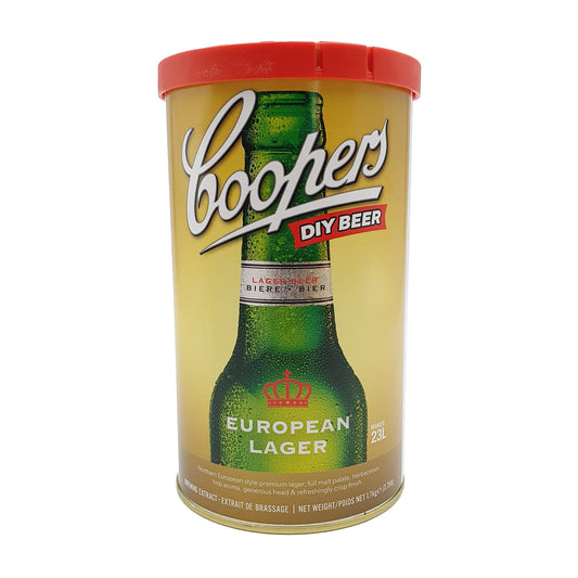 coopers european lager beer tin